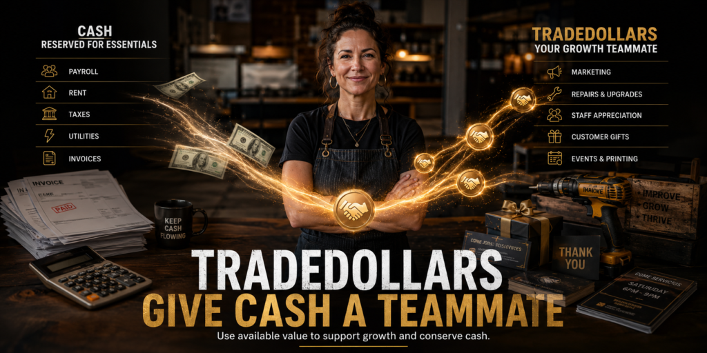 TradeDollars and cash together make a good team
