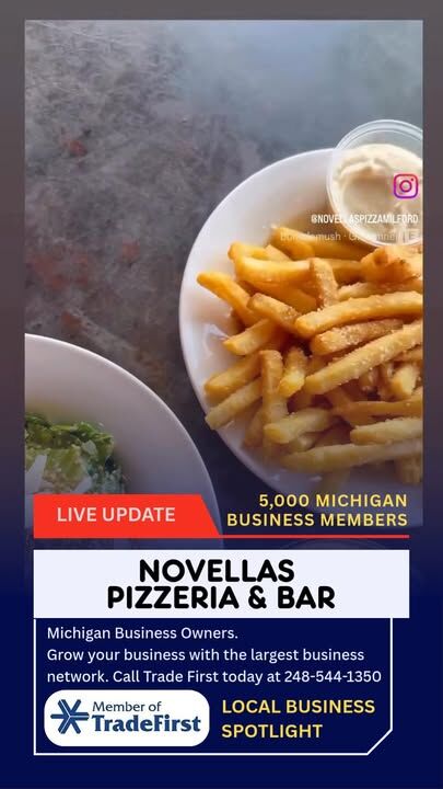 Best Detroit Pizza Place 😀Novella's Pizza Milford 426 N Main Street, Milford (248) 717-2999