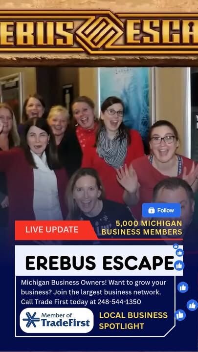 Best Michigan Escape Game Room 😀Erebus Escape 34 Oakland Ave, Pontiac, Michigan (248) 791-7160