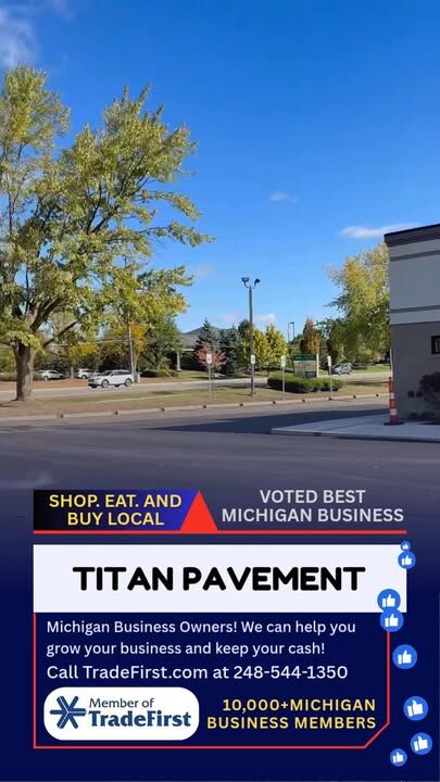 Titan Pavement , Michigan's Leading Paving and Asphalt Company, at 6460 Williams Lake Rd., Waterford, MI 48329. Call: (248) 623-5043 #Paving #Asphalt #TitanPavement #Michigan