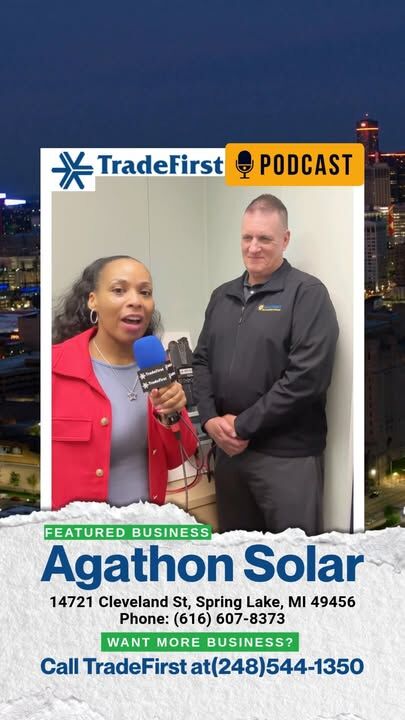 Agathon Solar Spotlighted on the TradeFirst MotorCity Business Podcast in Detroit, Michigan 🚀 #Detroit #AgathonSolar #Business #Podcast