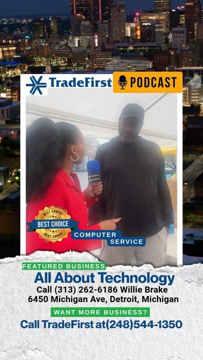 Michigan Business 🚀 All About Technology Featured on TradeFirst MotorCity Business Podcast
#Tech #Computer #Detroit