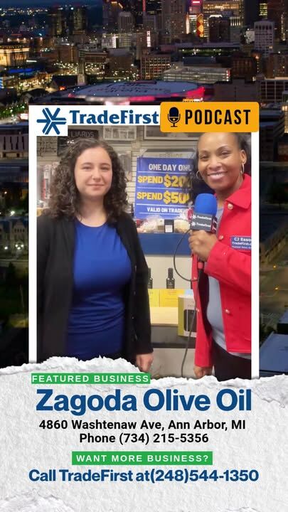 Michigan Business 🚀 Zagoda Olive Oil Featured on TradeFirst MotorCity Business Podcast