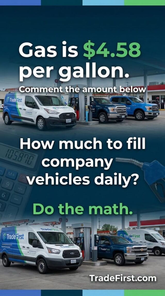 Gas is $4.58 per gallon. How much does it cost to fill your company vehicles each day? Do the math, then comment the amount below. Visit TradeFirst.com to learn how business trade can help you conserve cash and grow smarter. #TradeFirst #BusinessGrowth #SmallBusiness #CashFlow #BusinessOwners #MichiganBusiness