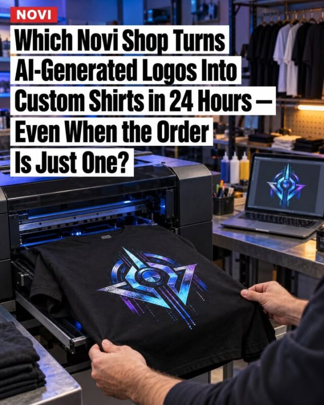 A logo can look finished on a screen and still not be ready for fabric. One Novi shop helps turn digital artwork into custom apparel, offers same-day production for qualifying rush projects, and does not require customers to place a bulk order.