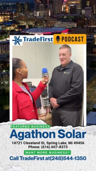 Detroit, Michigan Business 🚀 Agathon Solar Highlighted on the TradeFirst MotorCity Business Podcast #Detroit #AgathonSolar #Podcast