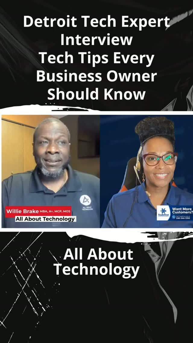 What technology should every small business owner know about right now?
TradeFirst sits down with the owner of All About Technology for a live interview covering essential tech tips, business technology, cybersecurity, AI tools, computer support, and practical ways companies can use technology to work smarter.

If you own or manage a business in Michigan, this is a conversation worth watching.

#TechTips #SmallBusinessTips #MichiganBusiness #DetroitBusiness #CyberSecurity
