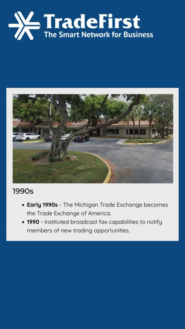 Founded in 1978, we are one of the nation’s most experienced and established trade networks, brokering over half a billion dollars in trade in more than 1,000 categories of goods and services. Learn more at TradeFirst.com. #tradefirst #barter #trade #history