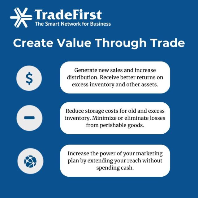 At TradeFirst, we believe in strategic trade bringing two companies together for mutual benefit. TradeFirst will facilitate and broker the trade, as well as manage the entire process. The options are unlimited. Whether it’s trading travel for media, office furniture for hotel accommodations or freight and logistics for event planning services, strategic trade is a real value-creating and cash-preserving solution. Our knowledgeable staff is here to meet your needs and quickly match you with members who can fill your request. TradeFirst.com
#tradefirst #bartering #cash #business #entrepreneur