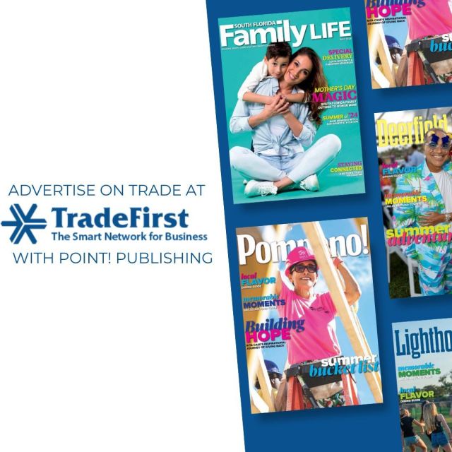 Are you looking to promote your business to families across Florida? Consider using your Trade Dollars on advertising from Point! Publishing. PointPubs.com TradeFirst.com 
#tradefirst #barter #florida #floridabusinesses