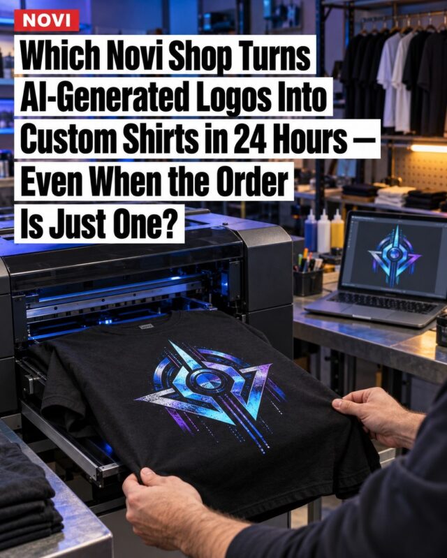 A logo can look finished on a screen and still not be ready for fabric. One Novi shop helps turn digital artwork into custom apparel, offers same-day production for qualifying rush projects, and does not require customers to place a bulk order.  Read comments below 👇