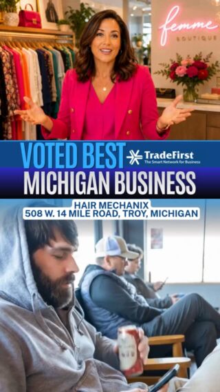 Discover Hair Mechanix located in Troy, Michigan! It's recognized as one of the premier local businesses in the entire state of Michigan. If you're looking for quality hair services and a fantastic experience, this is the place to be. #HairMechanix #Troy #BestBusiness #Michigan