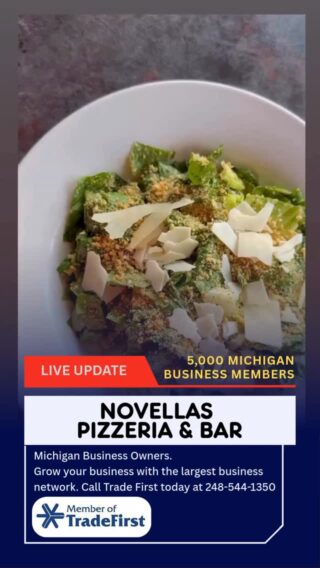 Best Detroit Pizza Place 😀Novellas Pizzeria & Bar 426 N Main Street, Milford (248) 717-2999