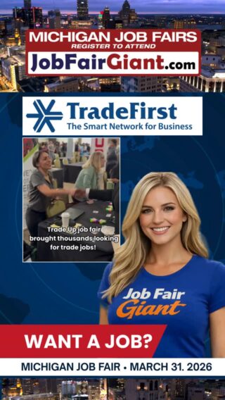TradeFirst.com Is Hiring In Detroit! Meet our recruitment team at the Michigan Job Fair on March 31, 2026. We're looking for skilled Corporate Marketing Customer Service Reps and Account Managers to advance their careers in lively Detroit! #MichiganJobs #Hiring #CareerOpportunities #TradeFirst