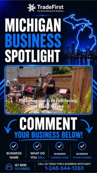 🌟✨ Hey Michigan! We want to hear all about your business! Check out this exciting video featuring Main Street Grill and Tavern. Let's connect and share our stories! 🍔🍻 #Detroit #Michigan #Marketing #Business