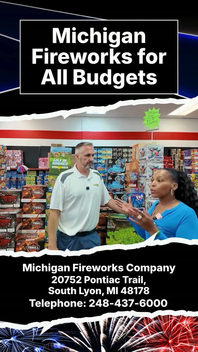 🌟💥 Michigan Fireworks For All Budgets! 🎆 Whether you're looking for a grand display or something more low-key, there's something for everyone to enjoy this season. Let's celebrate with a bang! 🎉 

#mi #fireworks #budget #celebrate #summervibes