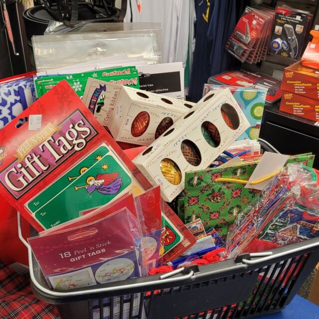 Avoid the chaos of the big box stores and come shop TradeMART for those last-minute gift wrap needs. Tape, scissors, gift bags, ribbon, bows and more!
Open today 10am until 3pm